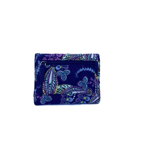 Vera Bradley Wallet Purple Batik Leaves - Picture 5 of 6